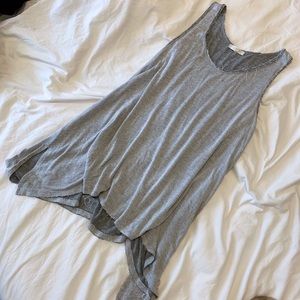 Distressed Edge Knit Jersey Dress